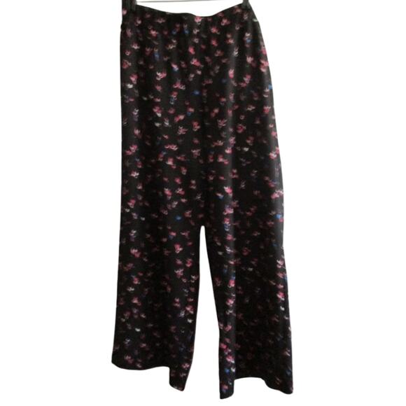 Lane Bryant wide Leg Pull On Ditsy Floral Vacation Pants Size 14 16 1X - Picture 4 of 8